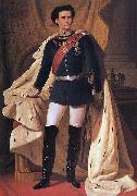 Ferdinand von Piloty King Ludwig II of Bavaria in generals' uniform and coronation robe oil painting